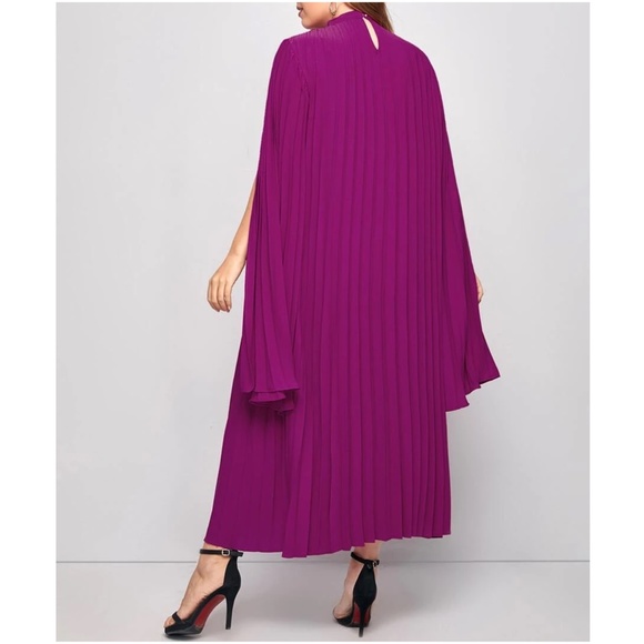 Classic Pleated Evening Formal Holiday Dress - Picture 11 of 12